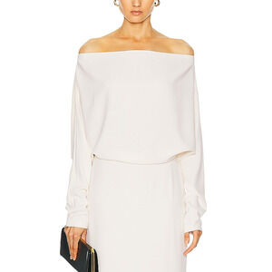 L'Academie By 'Marianna' White Polyester Katia Top Size M